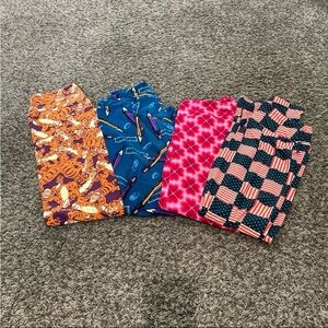 Lularoe bundle of four pairs leggings one size NWOT